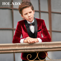 bolada childrens suit dress suit boy piano performance suit British style flower girl suit wedding host