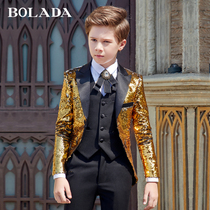  bolada childrens suit suit dress British style boy small suit flower girl host piano catwalk performance suit