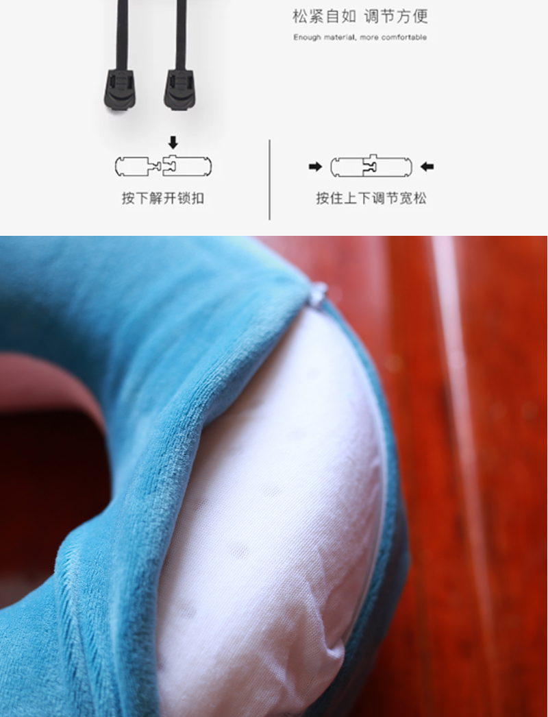 Thái Lan LaTeX gối hình chữ u gối cổ tử cung đốt sống cổ hình chữ U du lịch gối đầu máy bay gối cổ NAP gối cổ - Gối gối cao su non babymoov