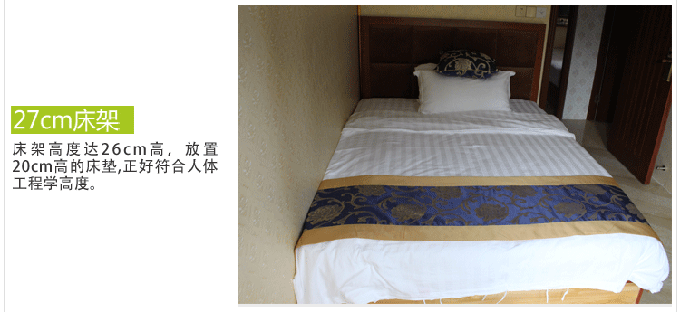 Express khách sạn khách sạn ký túc xá tiêu chuẩn phòng đồ nội thất giường đầy đủ bộ tùy chỉnh gói mềm đầu giường đầu giường khung giường khung giường - Nội thất khách sạn