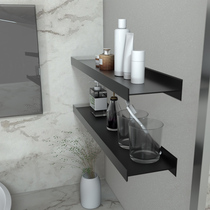 H-shaped laminate support integrated light luxury wall Nordic background Wall Wall simple bathroom storage storage shelf