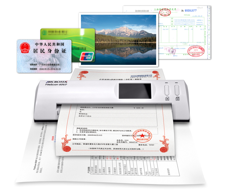 MICROTEK Zhongjing 606P Máy quét di động A4 Tệp danh thiếp Thẻ cứng Hóa đơn màu Ảnh - Máy quét máy scan plustek ad480