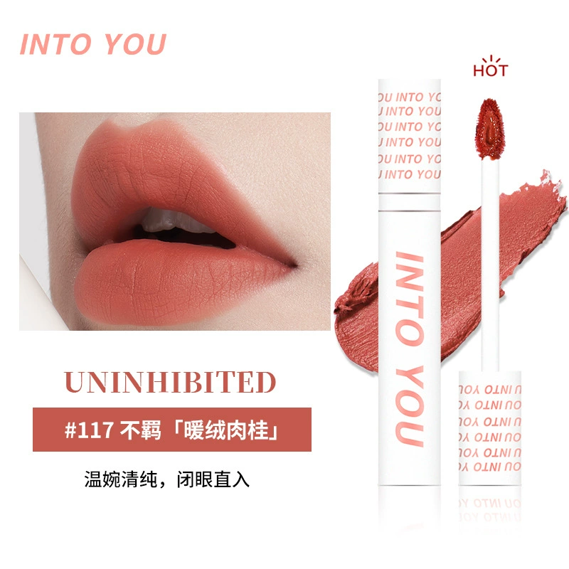 INTO YOU Solo Series Mirror Matte Lip Gloss Velvet Matte Lip Gloss Water Luminous Lipstick Easy Color 713 - Son bóng / Liquid Rouge