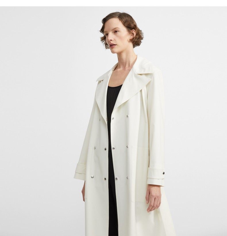 Theory 希尔瑞 19年秋冬新品女装 中长羊毛混纺风衣 J0601403 1.6折$130.83起 海淘转运到手约￥1041 国内￥5600