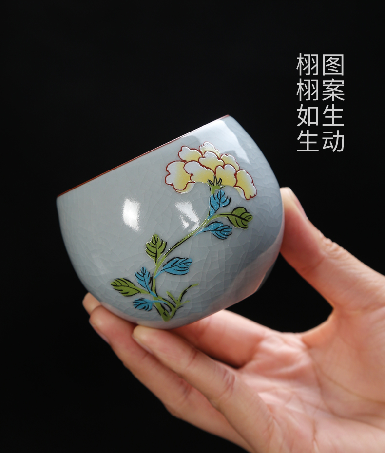 Slicing can raise your up ceramic master cup kung fu tea cups zen large single tea cup, individual cup of female