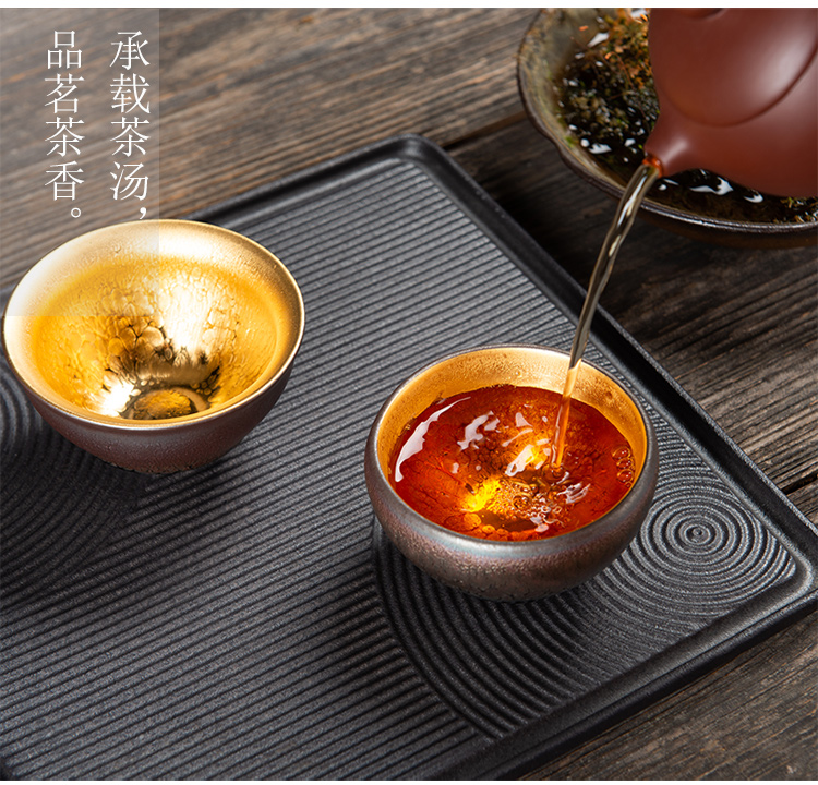 Coppering. As question iron lamp cup tire ceramic sample tea cup master cup single CPU kung fu tea tea, teapots temmoku glaze