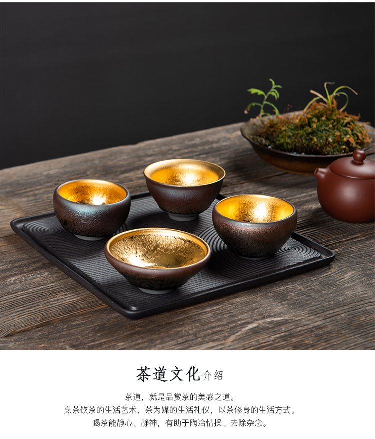 Coppering. As question iron lamp cup tire ceramic sample tea cup master cup single CPU kung fu tea tea, teapots temmoku glaze