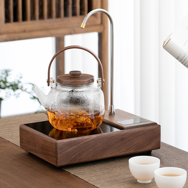 Automatic Upper Hydro-electric Pottery Oven Cooking Tea Instrumental Bubble Teapot Glass Cooking Teapot Office Cook Steamed Tea Machine Burning Kettle Home-Taobao