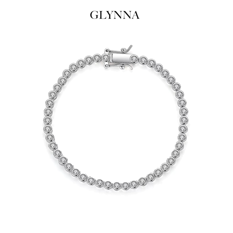 High-End Tennis Bracelet with Round Diamonds, Full of Diamonds, Bubble Diamonds, Light Luxury Niche Accessory, 3mm, Suitable as a Birthday Gift, Unisex High-End Tennis Bracelet with Round Diamonds, Full of Diamonds, Bubble Diamonds, Light Luxury Niche Accessory, 3mm, Suitable as a Birthday Gift, Unisex