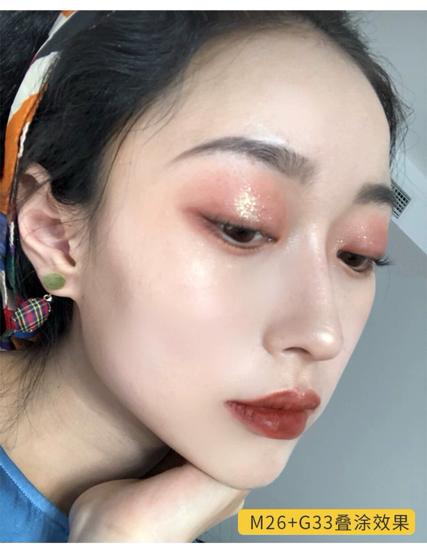 Judydoll Orange Monochrom Eyeshadow S Series Pearlescent Polarized Black Green Blue Purple Pink Silver Brick Red - Bóng mắt