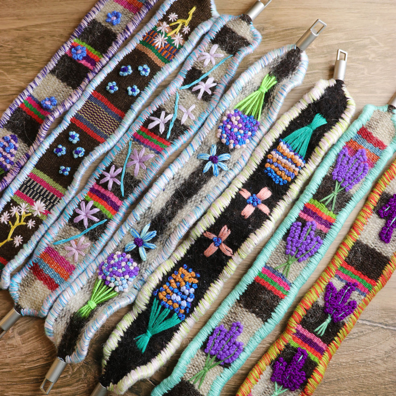 Handmade Embroidered Mobile Phone Strap from Mo'O Grandma by the Lugu Lake, Wool Woven Ethnic Style Intangible Cultural Heritage Mobile Phone Cord