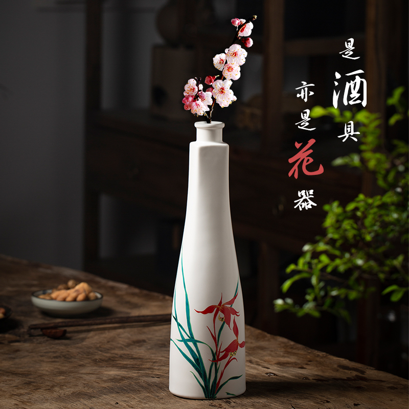 Creative 1 catty bottle wine jar jar sealing ceramic gifts decorative small bottle package box combination