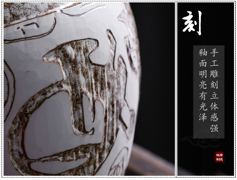 Jingdezhen ceramic jar 10 jins 20 jins 30 seal wine it hip household archaize liquor mercifully jars