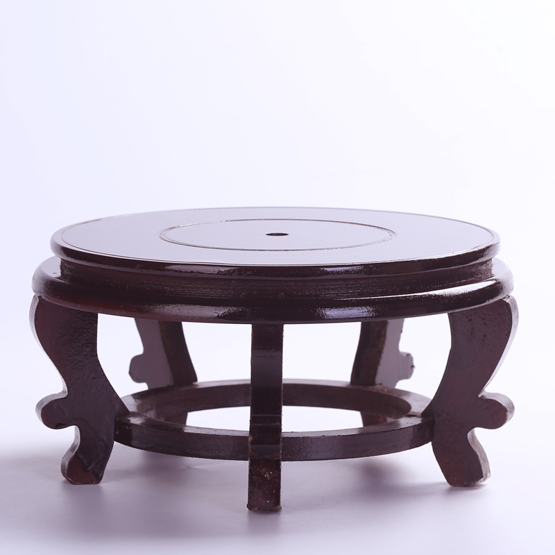 High base tank base decorative accessories High ground mat brackets tap disc wooden antique