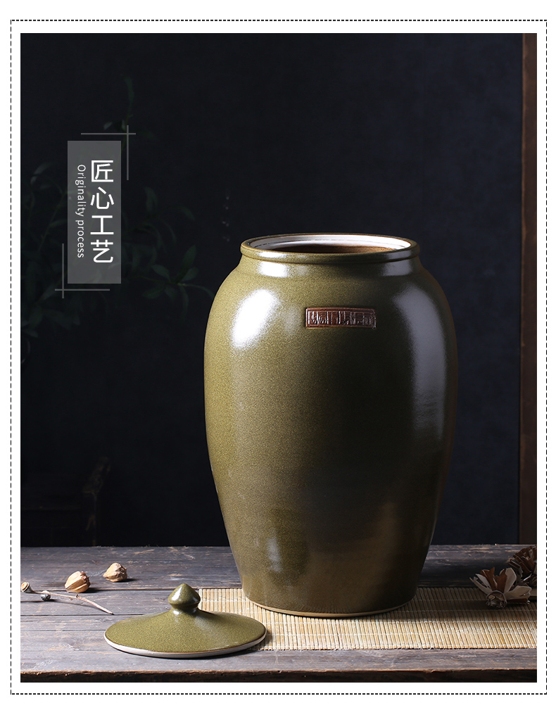 Period of ceramic barrel oil tank oil cylinder of jingdezhen ceramic jar jar jar 50 kg 100 jins