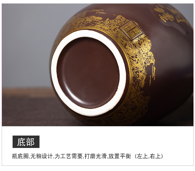 Jingdezhen ceramic jar empty bottle 3/5 kg of household hip mercifully wine liquor bottle furnishing articles bottles