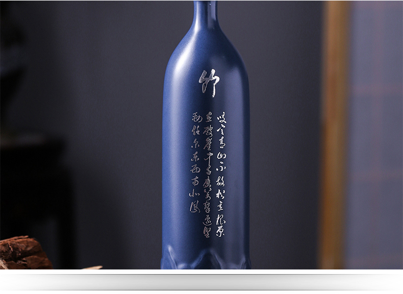 Empty wine bottle 1 catty creative decoration with antique jingdezhen ceramic liquor jar hip home accept customization