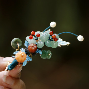 Duobao hairpin retro chinese hosta hair trim clip