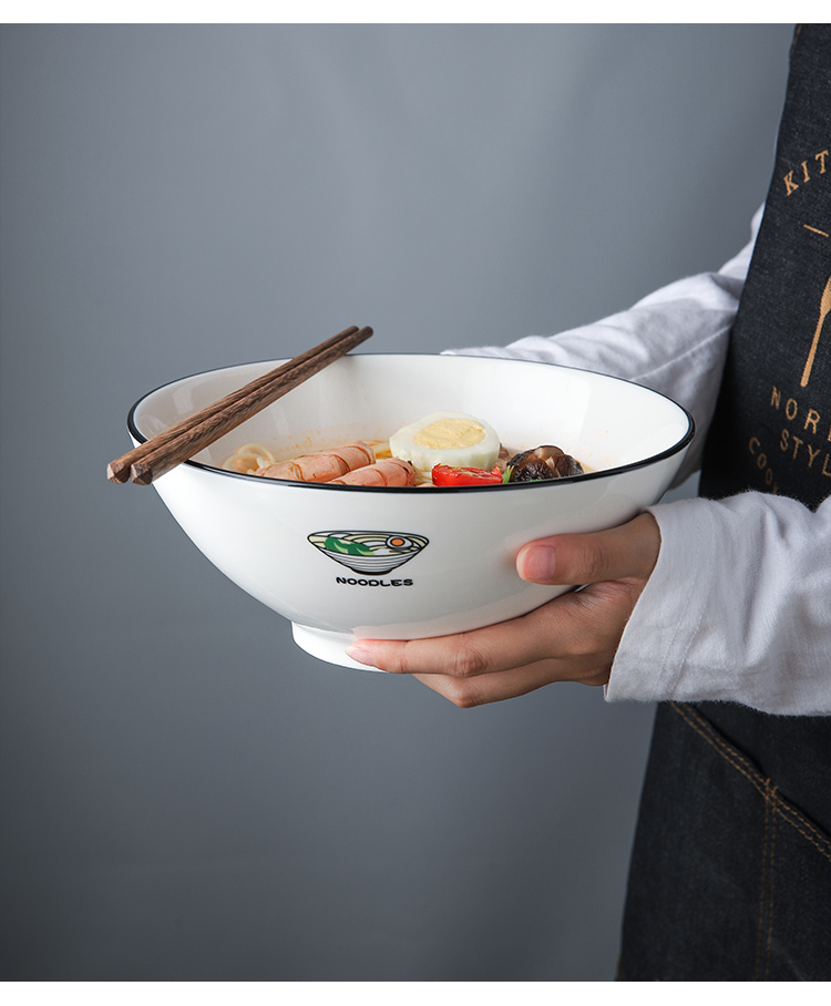 Selley Japanese household ceramic large rainbow such as bowl soup bowl hat to use mercifully is easy to clean such as with rainbow such as bowl of noodles bowl