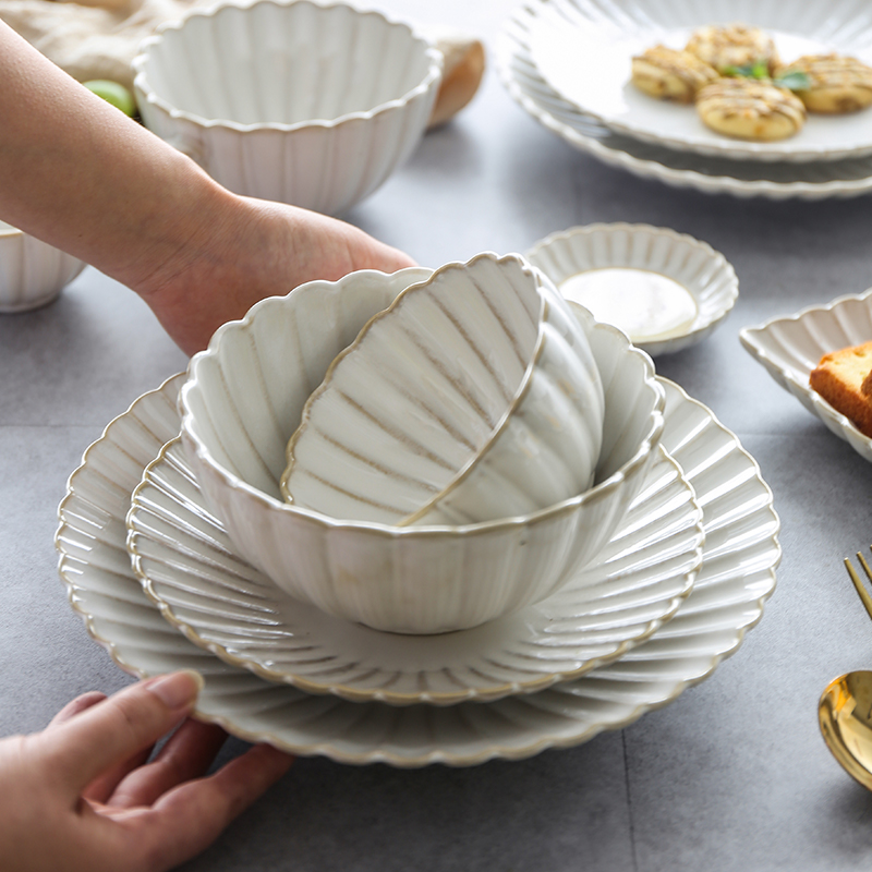 Shed in Japanese lace variable glaze ceramic tableware suit dish dish rice bowl dish soup bowl rainbow such as bowl fish dish