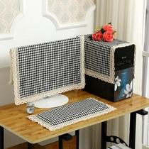 Cotton and linen LCD computer dust cover monitor cover desktop all-in-one computer cover cover cloth 27-inch dust cover