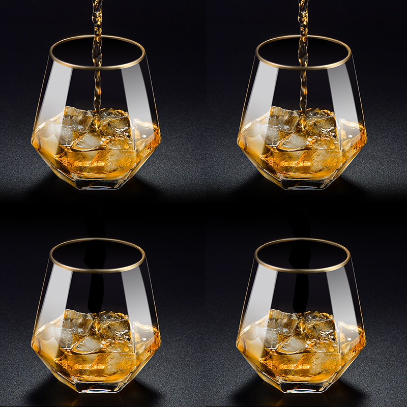 Japan-style Wine Cup Foreign Wine Glass Suit Creative Sketching Whisky Wine Glasses Beer Cups Glass Cups for Home