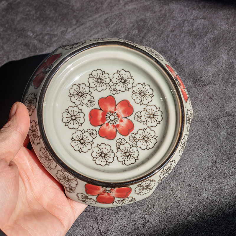 Take a hand - drawn glaze color ceramic base under Japanese chopsticks chopsticks cage tube of style restoring ancient ways of creative drop