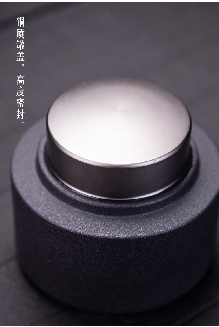 Ya xin company hall of simple but elegant big POTS, black pottery large bulk storage tanks to restore ancient ways tea caddy fixings warehouse seal POTS
