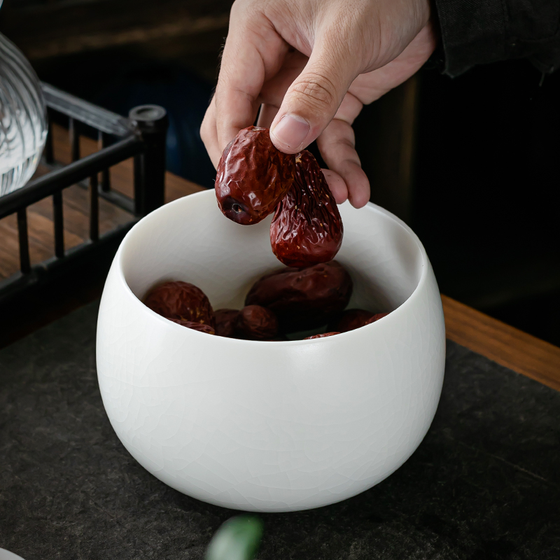 Ya xin company hall dehua your up tea suet jade cup water to wash dishes ceramic kung fu tea tea accessories tea to wash