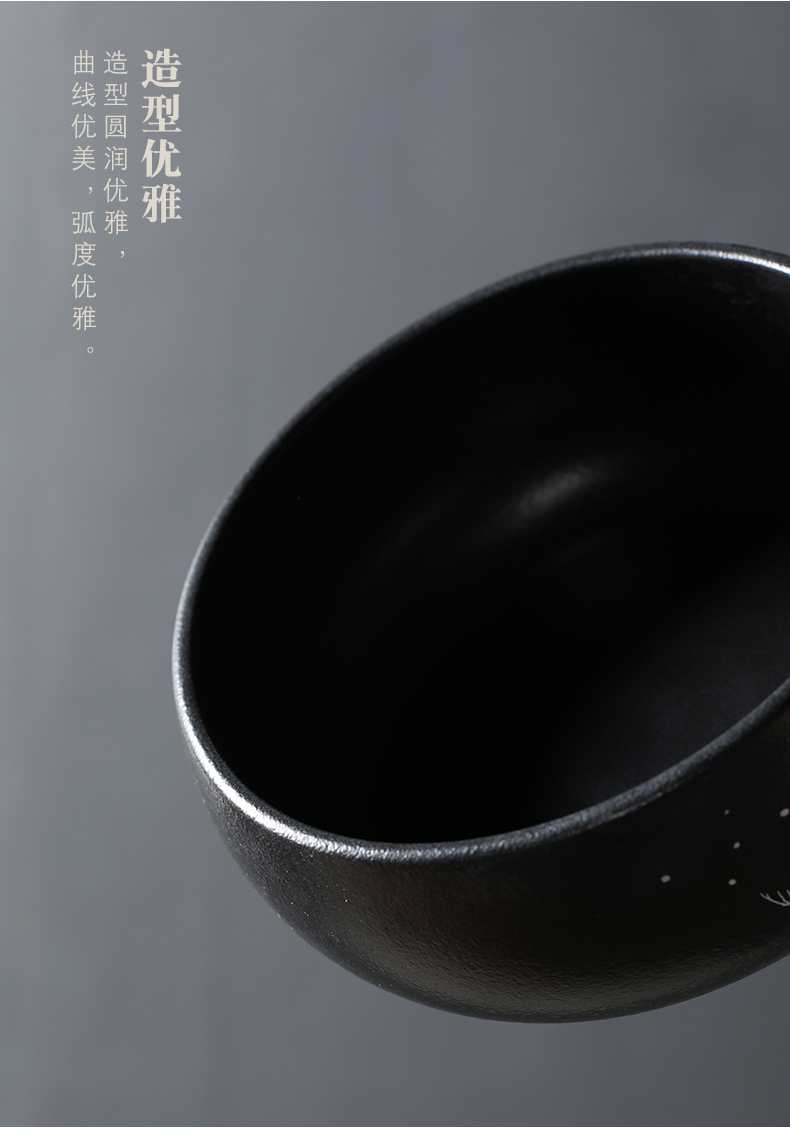 Ya xin company hall, black pottery tea wash your checking ceramic big kung fu tea set writing brush washer cup tea to wash to the zen tea move