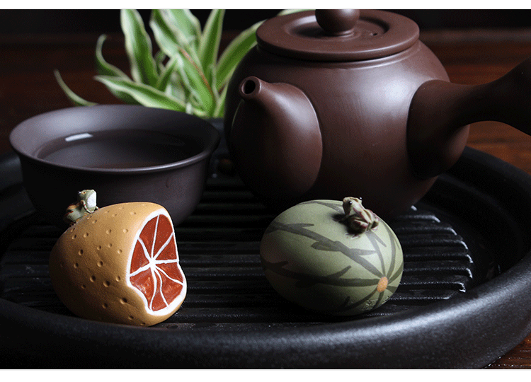 Ya xin company hall yixing it move play creative hand - made tea to tea pet furnishing articles watermelon water frog