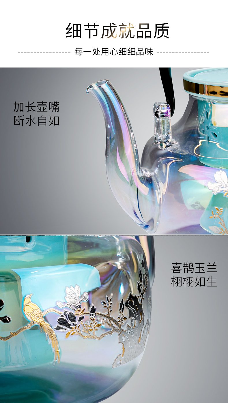 Fully automatic the teapot suit household boiled tea, the electric TaoLu more large capacity high temperature resistant filter glass kettle