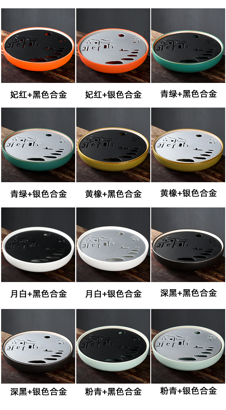 Ya xin pot bearing small dry terms plate hand made ceramic tea tray was dry Taiwan tea sets tea set a pot of tea accessories