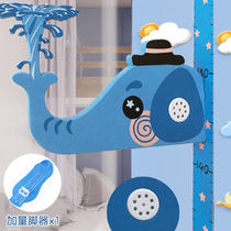 Childrens three-dimensional height ruler household weight height sticker baby removable cartoon music height measuring ruler