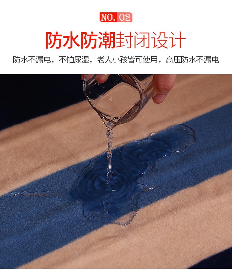 an toàn nhiệt kép kiểm soát kép điện nệm dày của hộ gia đình chăn điện chăn ấm tăng nhiệt độ kép của ba 1,8 m - Chăn điện Thấp