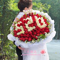 520 Valentines Day applies 99 Red Rose Blue Demonic flowers Shanghai Shop Tongcheng Express Guangzhou Beijing Deep