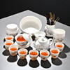 New Style Jadeite Floating Lid Tea Set, Light Luxury Household Kung Fu Tea Set, Living Room Tea Pot, Teacup, Tea Tray