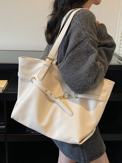 Big bag 2026 new bag women's high-end large-capacity work commuter bag hand-held shoulder bag retro tote bag