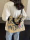 Canvas Bag for Women 2026 New Fashion Large Capacity Shoulder Crossbody Bag Versatile for Work and Commuting Tote Bag