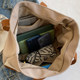 Korean Style Large-Capacity Bag for Women 2025 New Commuter Tote Bag Single Shoulder Bag College Student Large Bag Tote Bag Canvas Bag