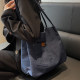 Casual Large-Capacity Denim Bag for Women 2026 New Summer Commuter Shoulder Bag College Student Class Tote Bag