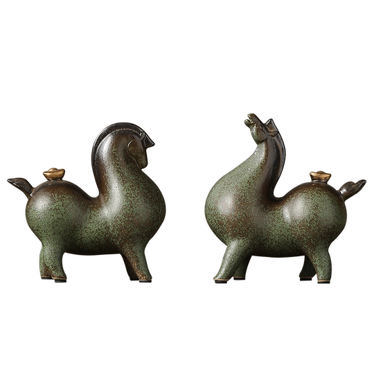 Kreative Lucky Tang Pferd Ornament Keramik Tier Pferd Chinesische Wohnzimmer Studie Büro Desktop Dekoration Handwerk