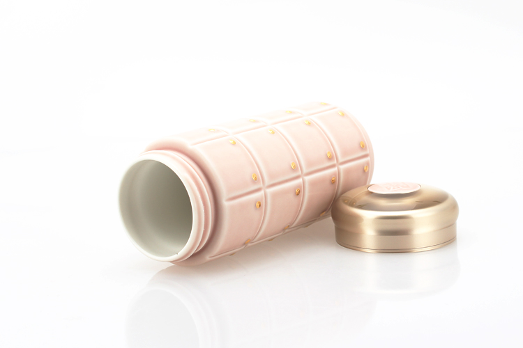 Do Tang Xuan porcelain cup triumph double gold portable portable cup with creative glass cup with cover cup