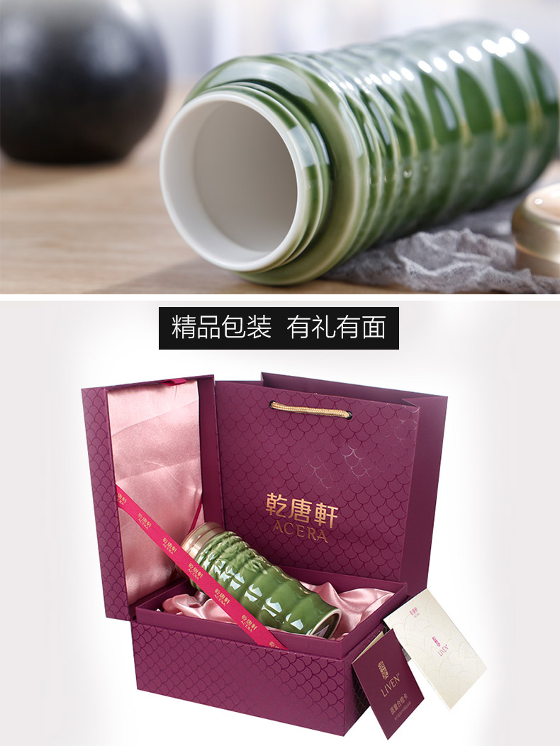 Do Tang Xuan ceramic cup big bamboo cup with the boss office tea mugs non vacuum cup double