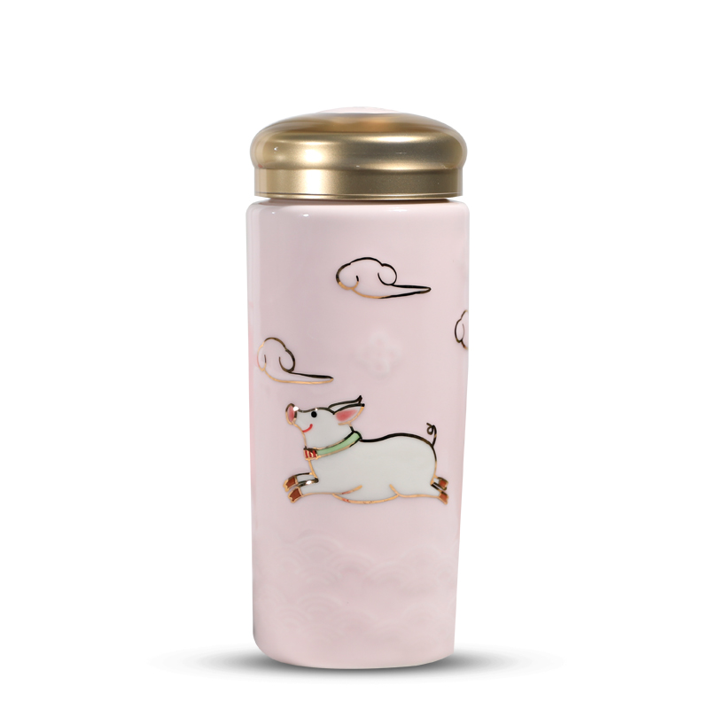 Shine in doing Tang Xuan porcelain cup double take cup 350 ml ceramic cups of water glass fashion gift mugs