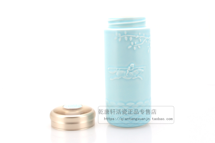 Do Tang Xuan porcelain cup seal hou immediately double CPU with creative move with cover household glass cup