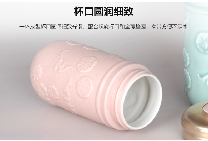 Dry Tang Xuan small five blessings with you live stoneware keller cup monolayer with cover large capacity ceramic tea cup