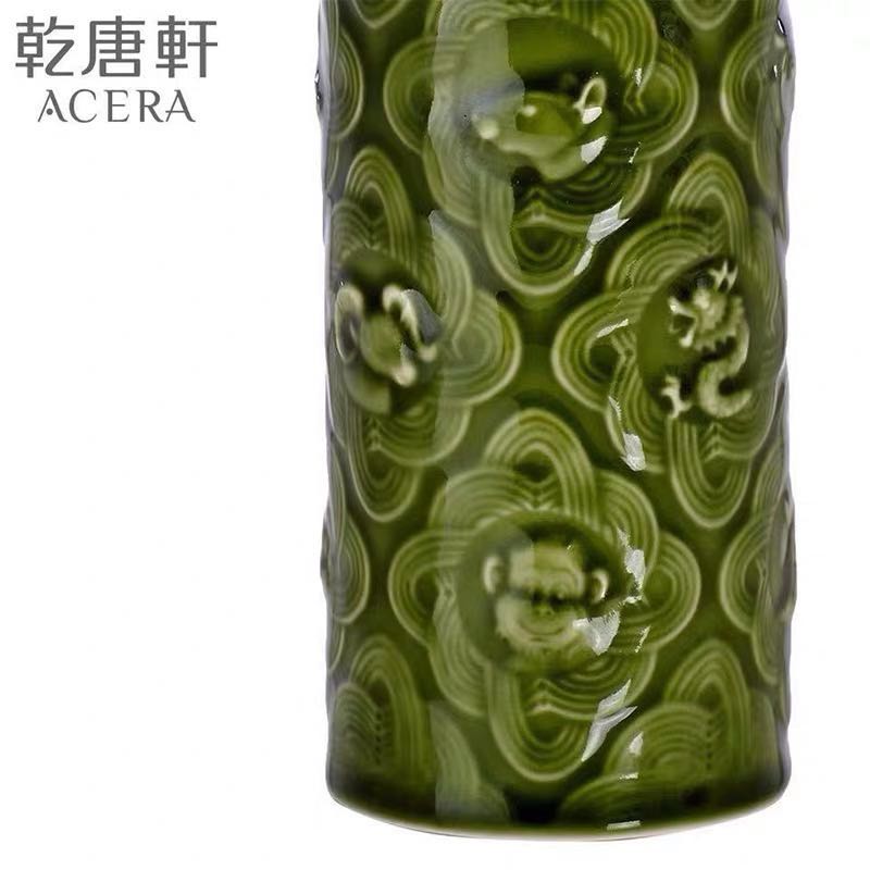 Do Tang Xuan work 12 zodiac blue green glaze porcelain cup double glass ceramic cups of water glass