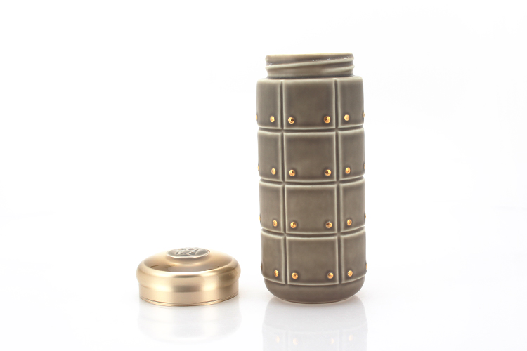 Do Tang Xuan porcelain cup triumph double gold portable portable cup with creative glass cup with cover cup