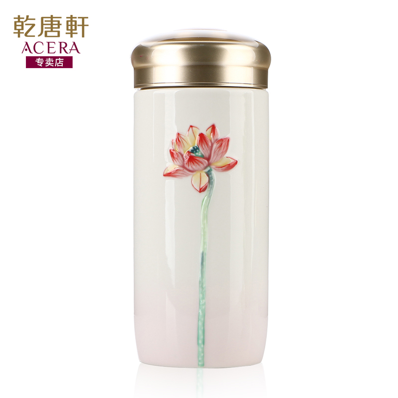Do Tang Xuan porcelain cup call f lotus carry cup with cover ceramic creative gift custom office tea cup